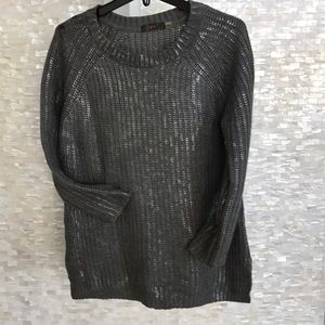 👠👠SOLD👠👠 Dex grey/silver crew neck sweater